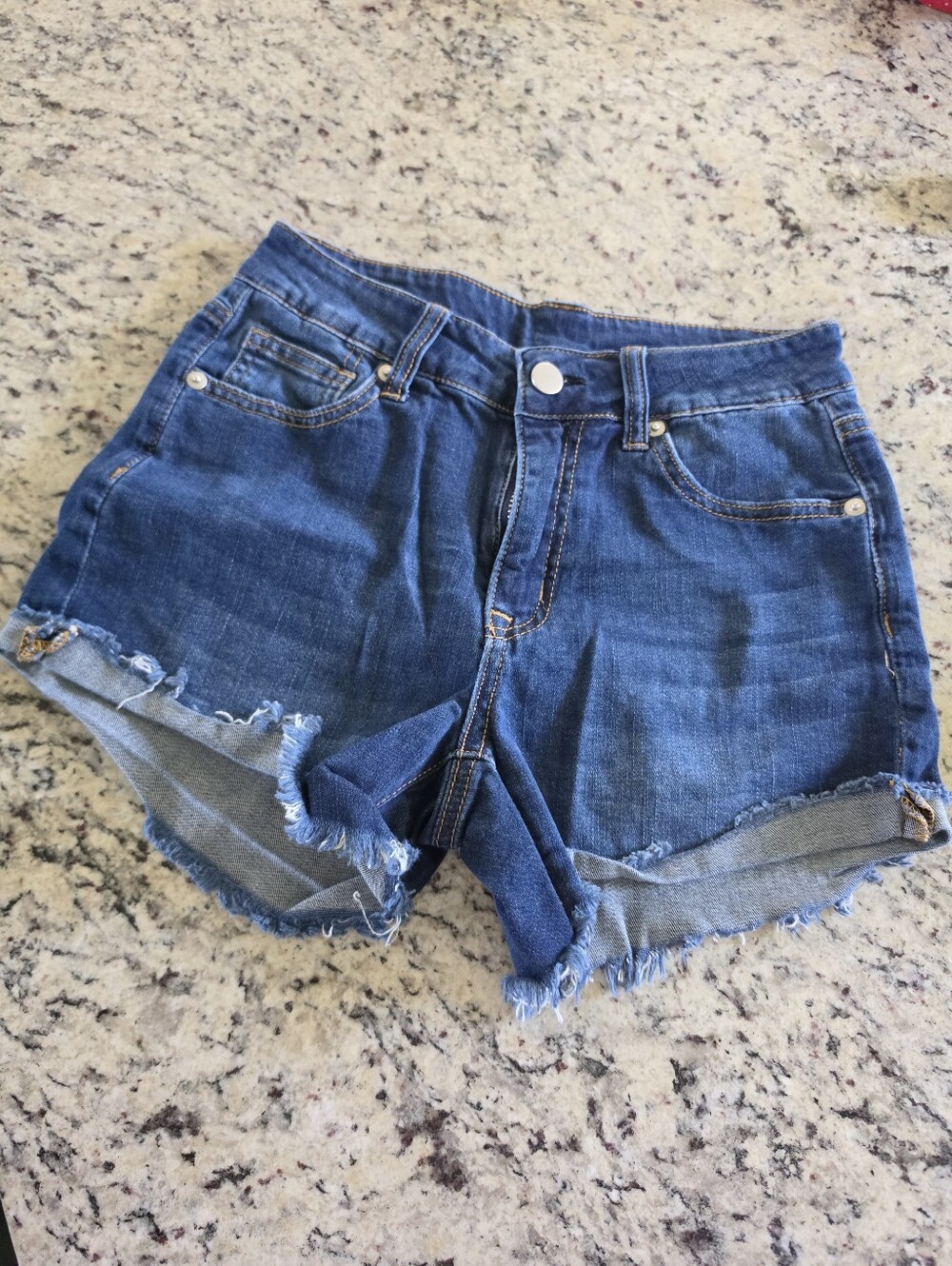 Born Primitive Distressed Dark Blue Denim Shorts